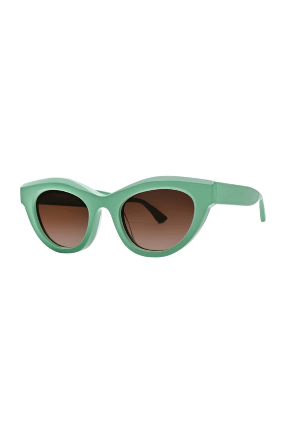 Thierry Lasry Delicacy Solid Teal Green Cat Eye Sunglasses
