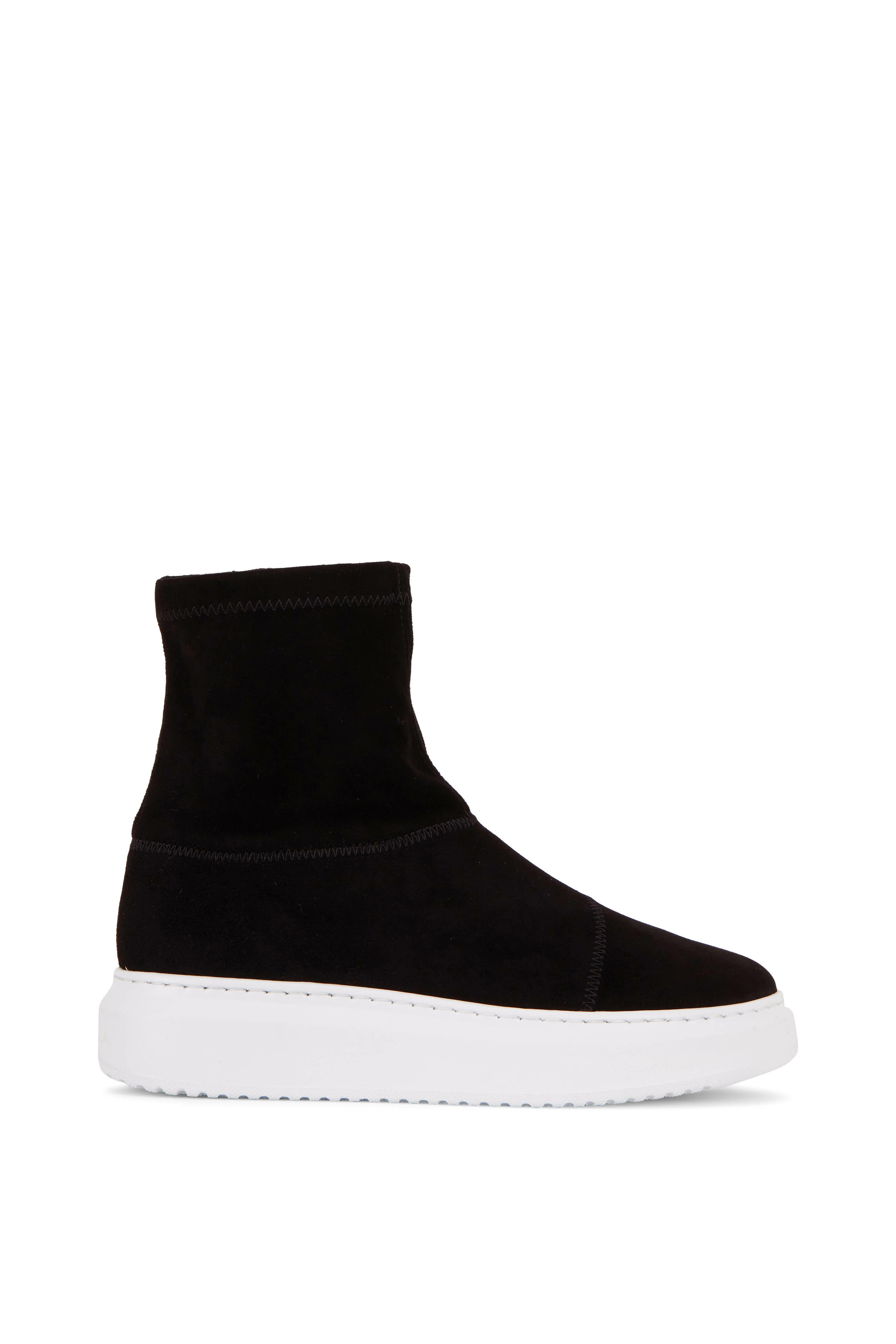 Aquatalia - Black Stretch Suede Sneaker