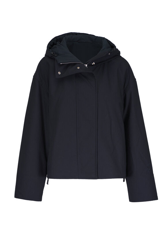 Jil Sander Dark Navy Fit Padded Hooded Jacket