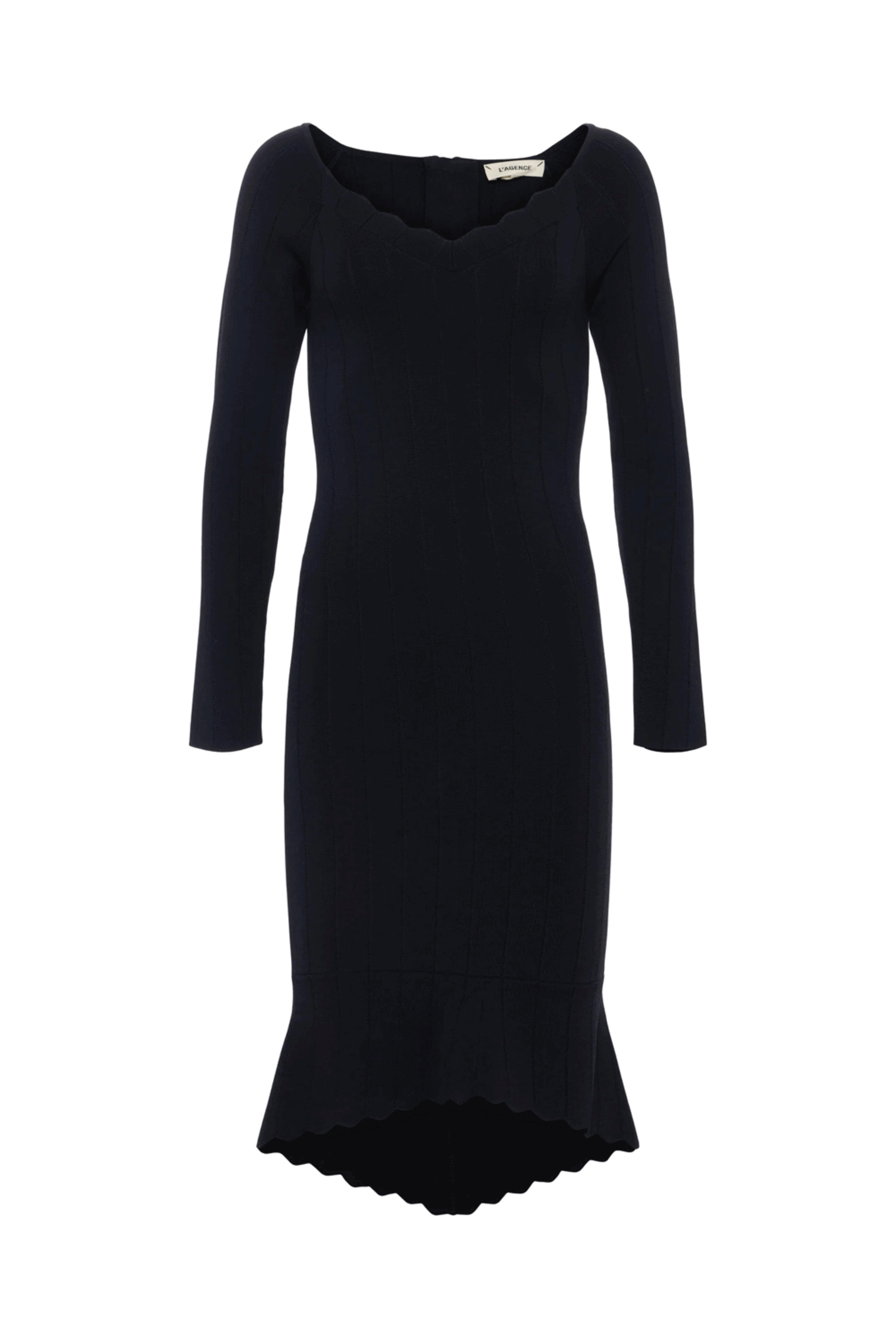 felizia long sleeve knit dress l'agence L'AGENCE Felizia High/Low Dress