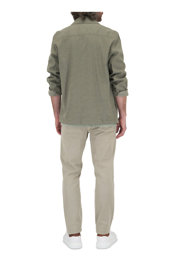 Faherty Brand - Movement Olive Linen & Cotton Shacket 