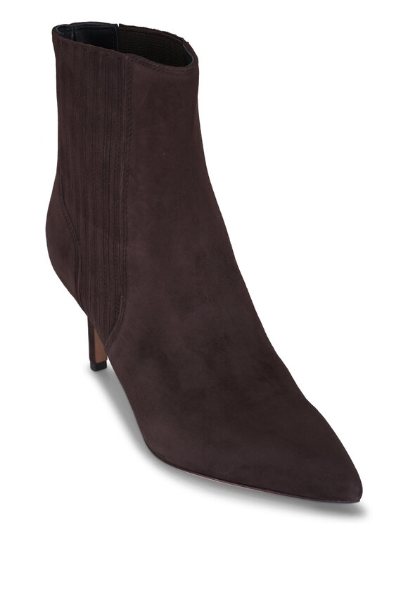 Veronica Beard Lisa Espresso Suede Boot, 70mm