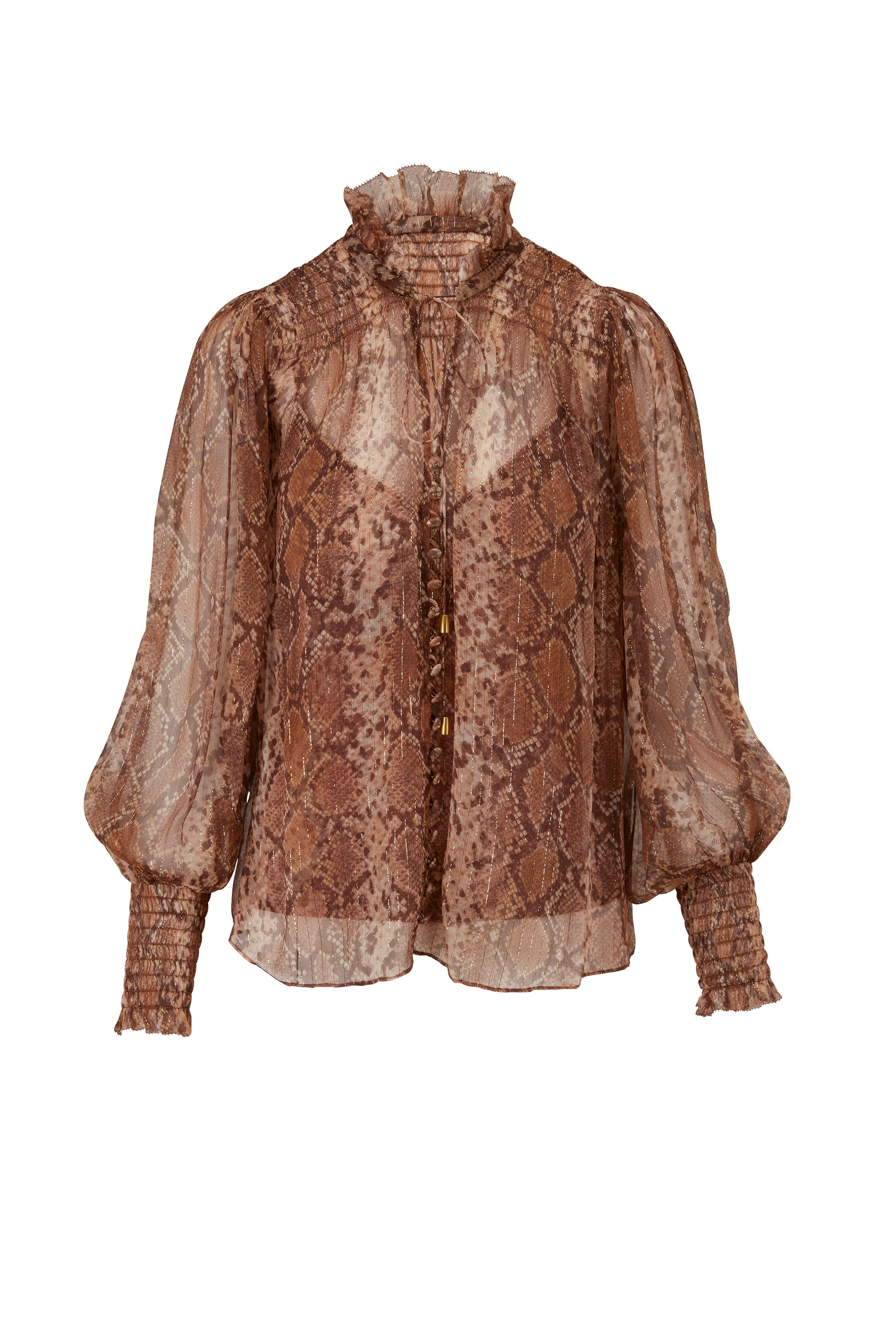 Zimmermann - Botanica Gold Python Swing Blouse
