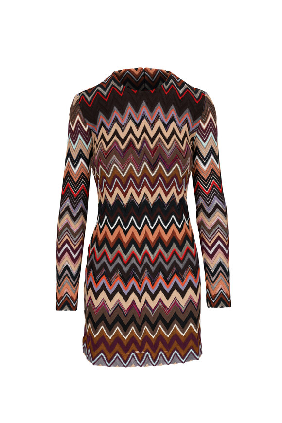 Missoni - Zig-Zag Long Sleeve Mini Dress 