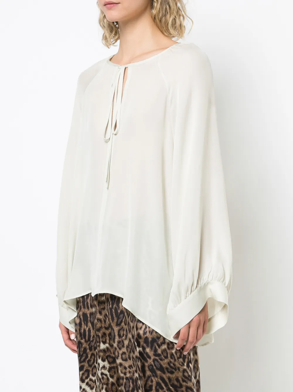 Nili Lotan - Acadia Ivory Silk Blouse