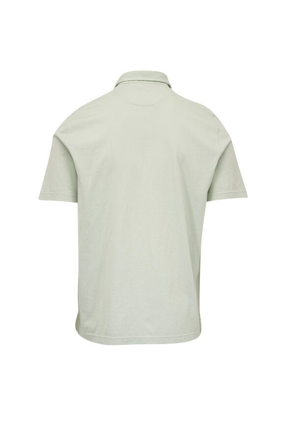 Fedeli Sage Jersey Cotton Polo - view 3