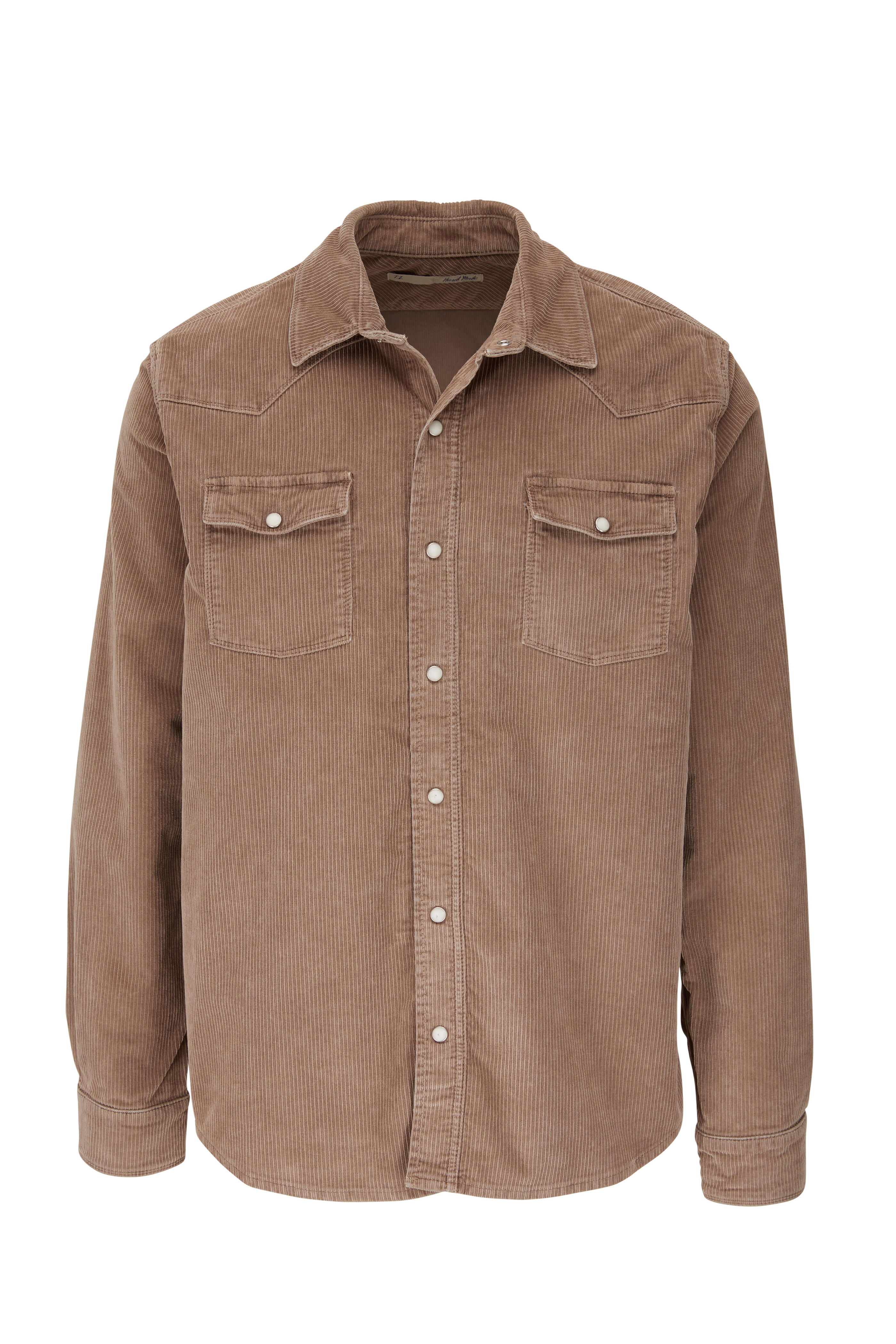 Tuscany - Light Brown Corduroy Western Shirt | Mitchell Stores