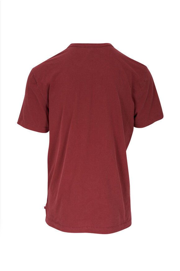 James Perse - Claret Red Jersey Cotton Crewneck T-Shirt