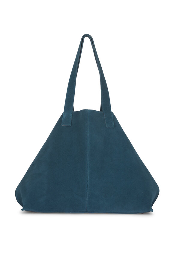 Akris Medium Ai Blue Suede Shoulder Tote - view 2
