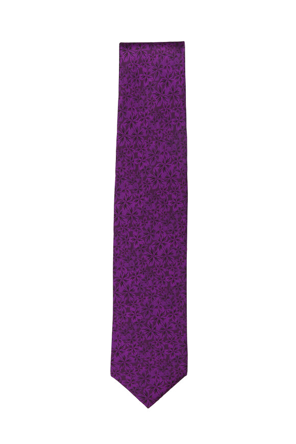 Momas Purple Floral Necktie