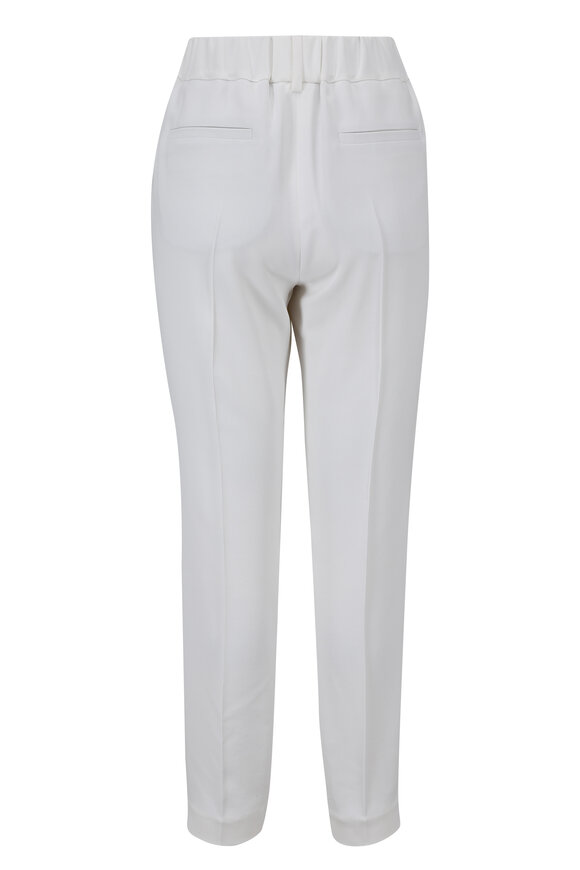 Brunello Cucinelli - White Pull-On Ankle Pant