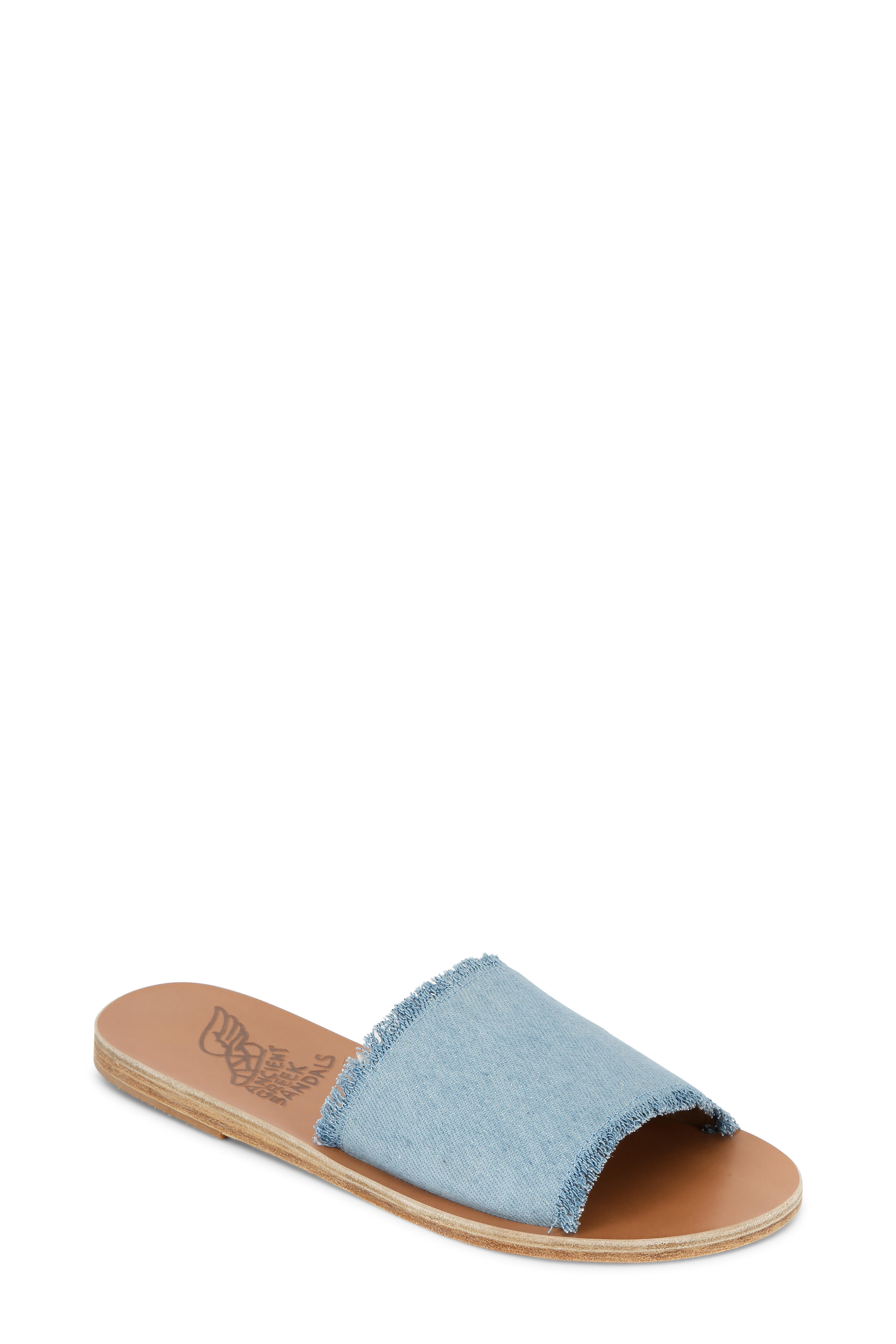 Ancient Greek Sandals Taygete Light Denim Slide Sandal