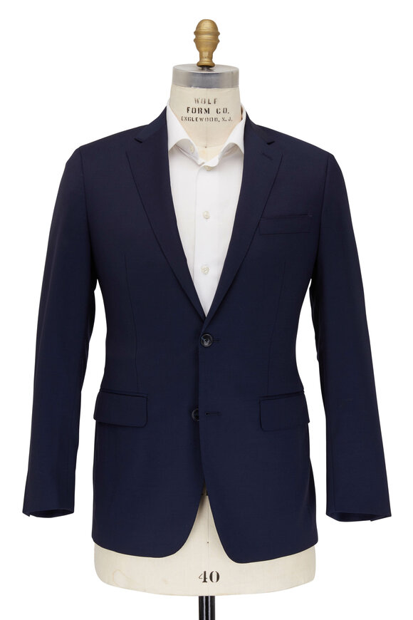 Atelier Munro - Medium Solid Blue Stretch Wool Suit