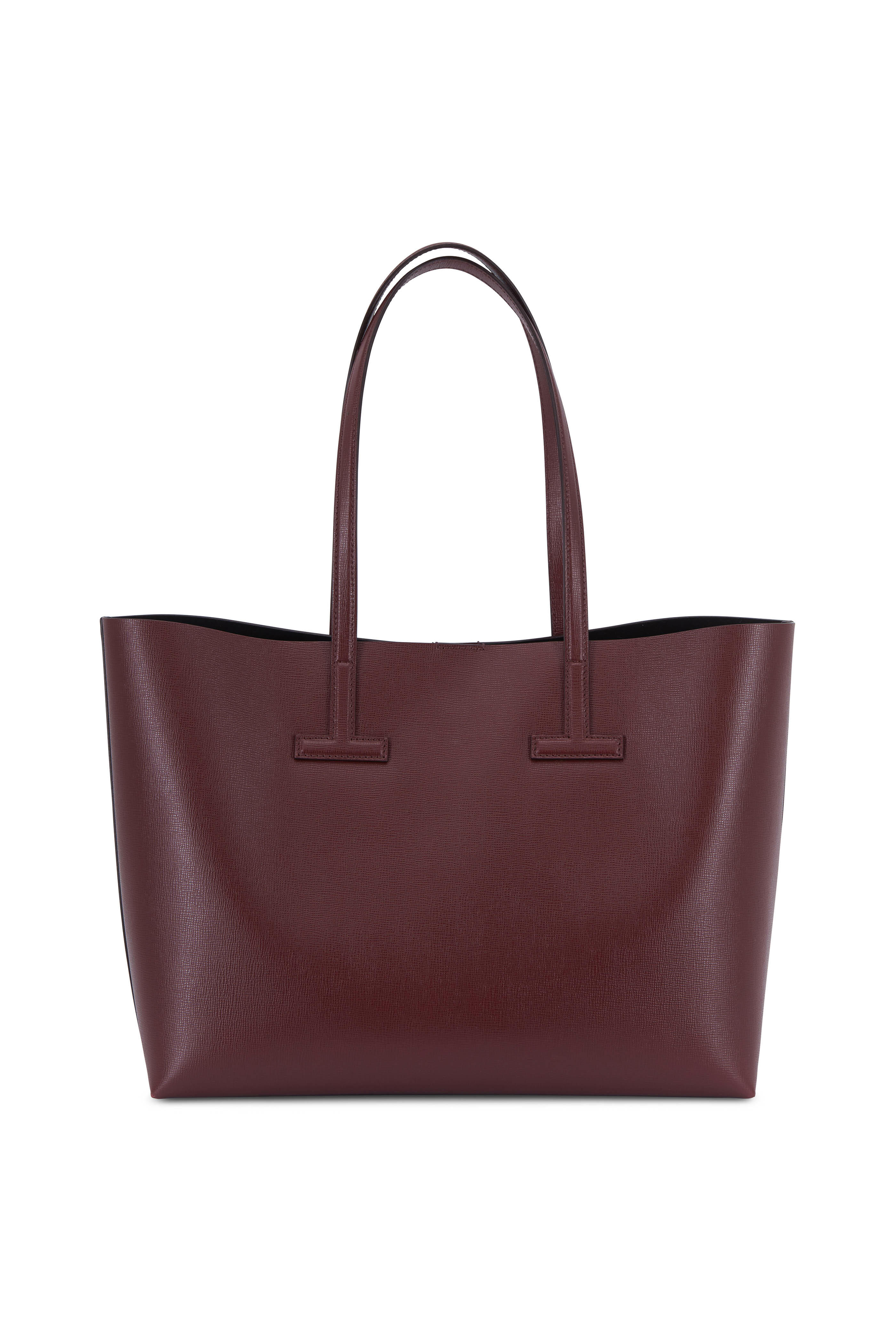 Tom Ford Saffiano Leather Large T Tote Bag