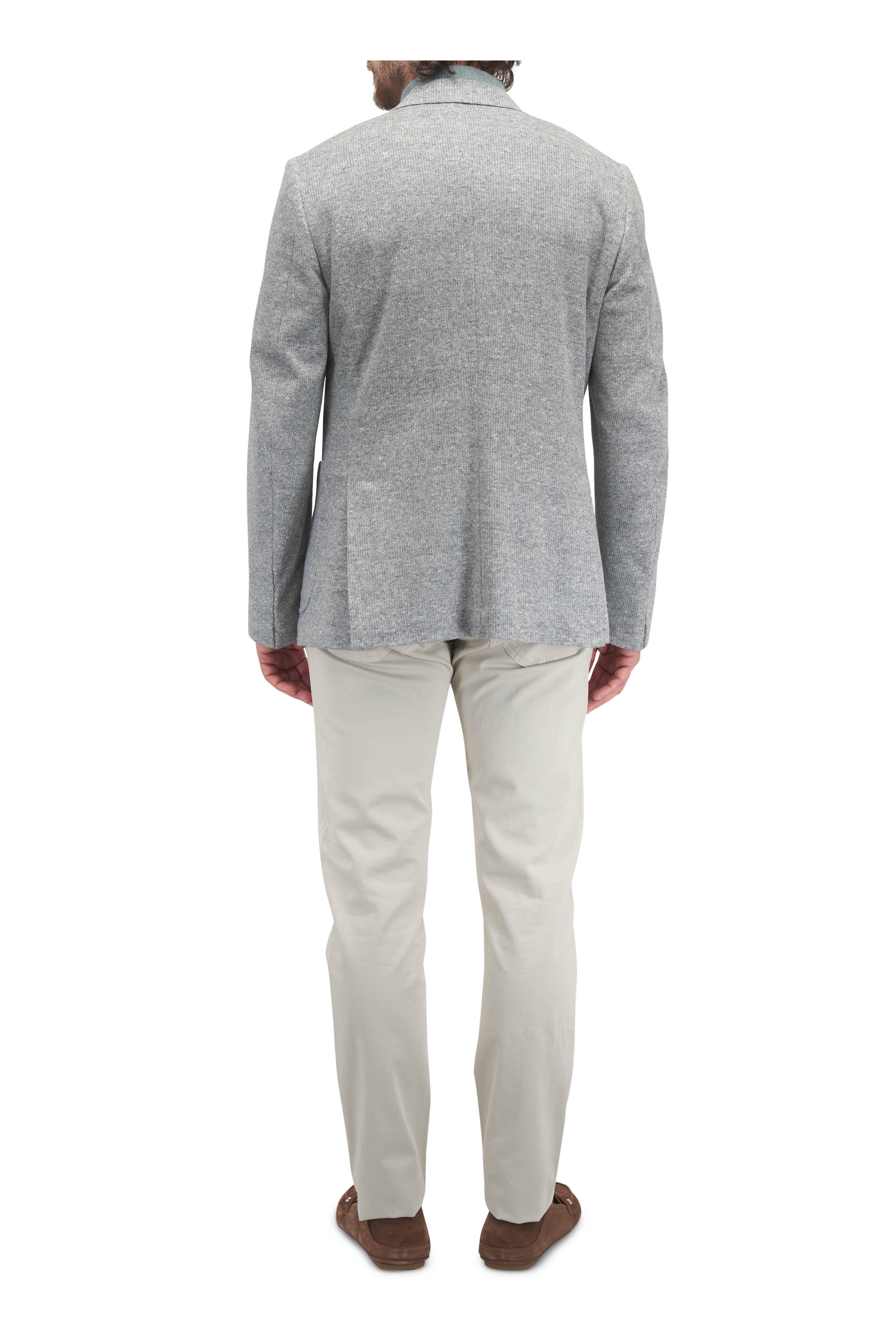 Isaia - Green Cotton Pique Polo