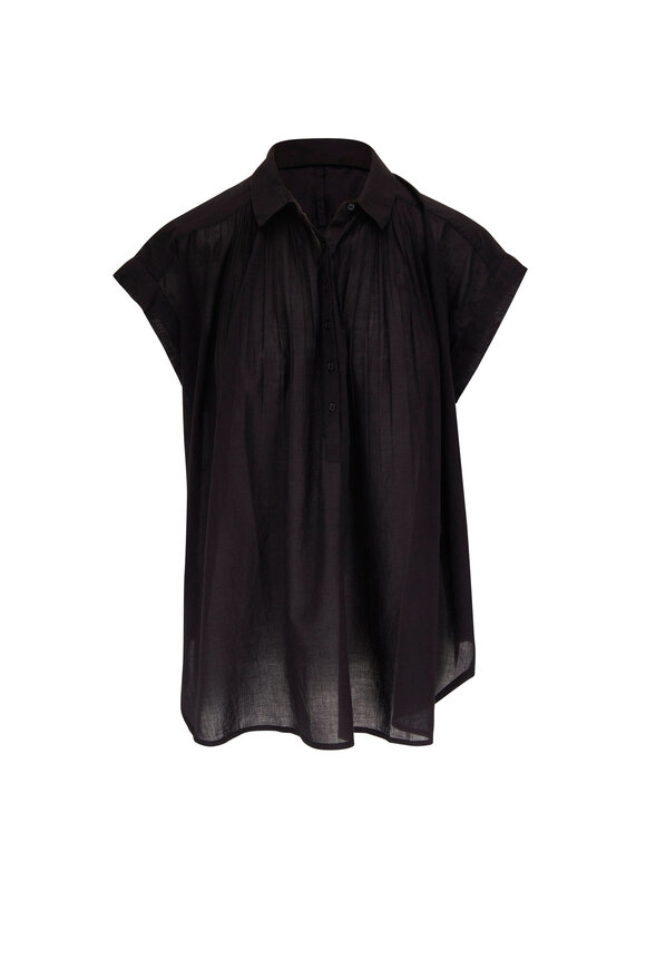 Nili Lotan - Normandy Black Cotton Blouse
