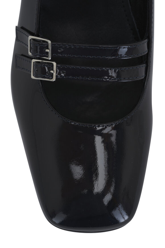 AGL - Angie Mary Jane Navy Leather Pump, 50mm