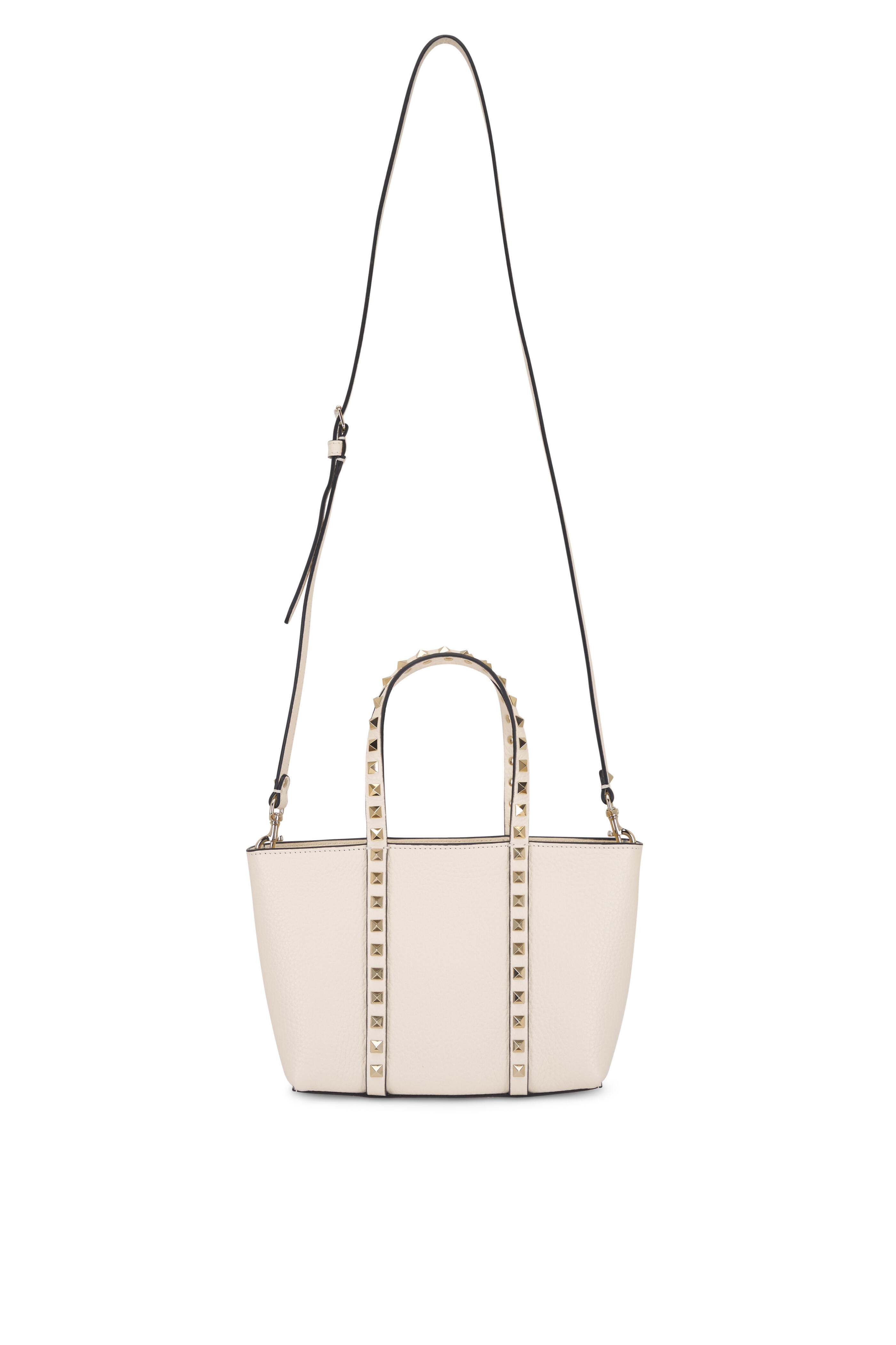 Valentino Garavani - Mini Rockstud Ivory Leather Tote