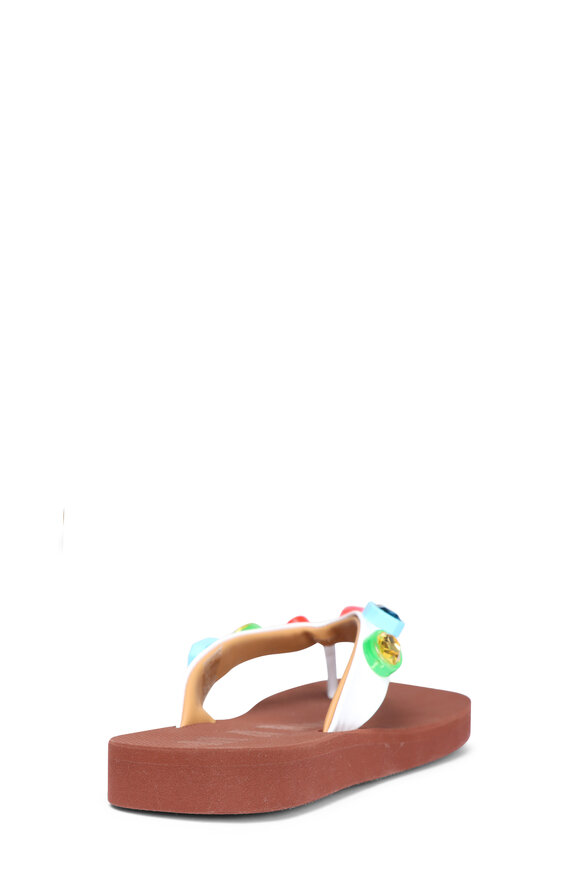 Marni Lily White & Brown Gem Sandal - view 7