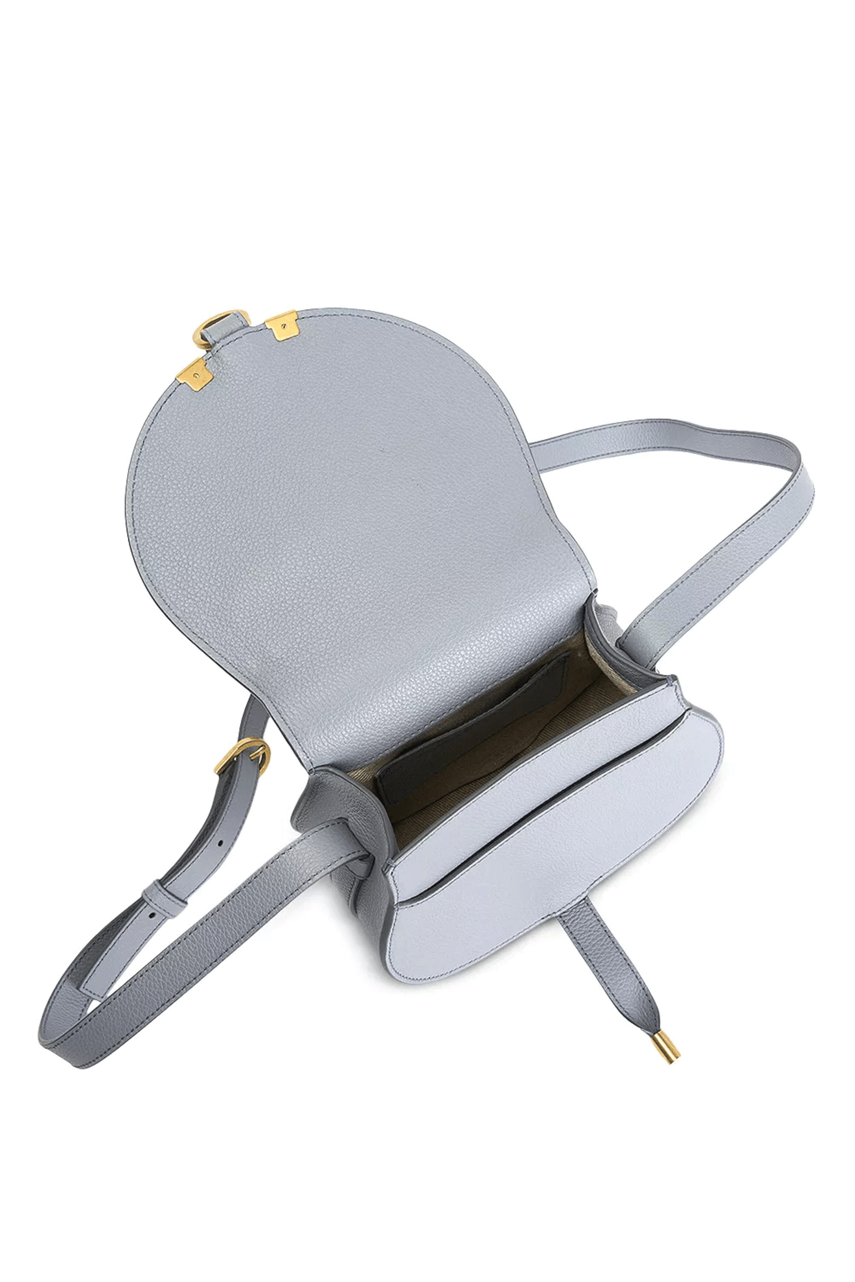 Chloé - Small Marcie Saddle Bag in Storm Blue