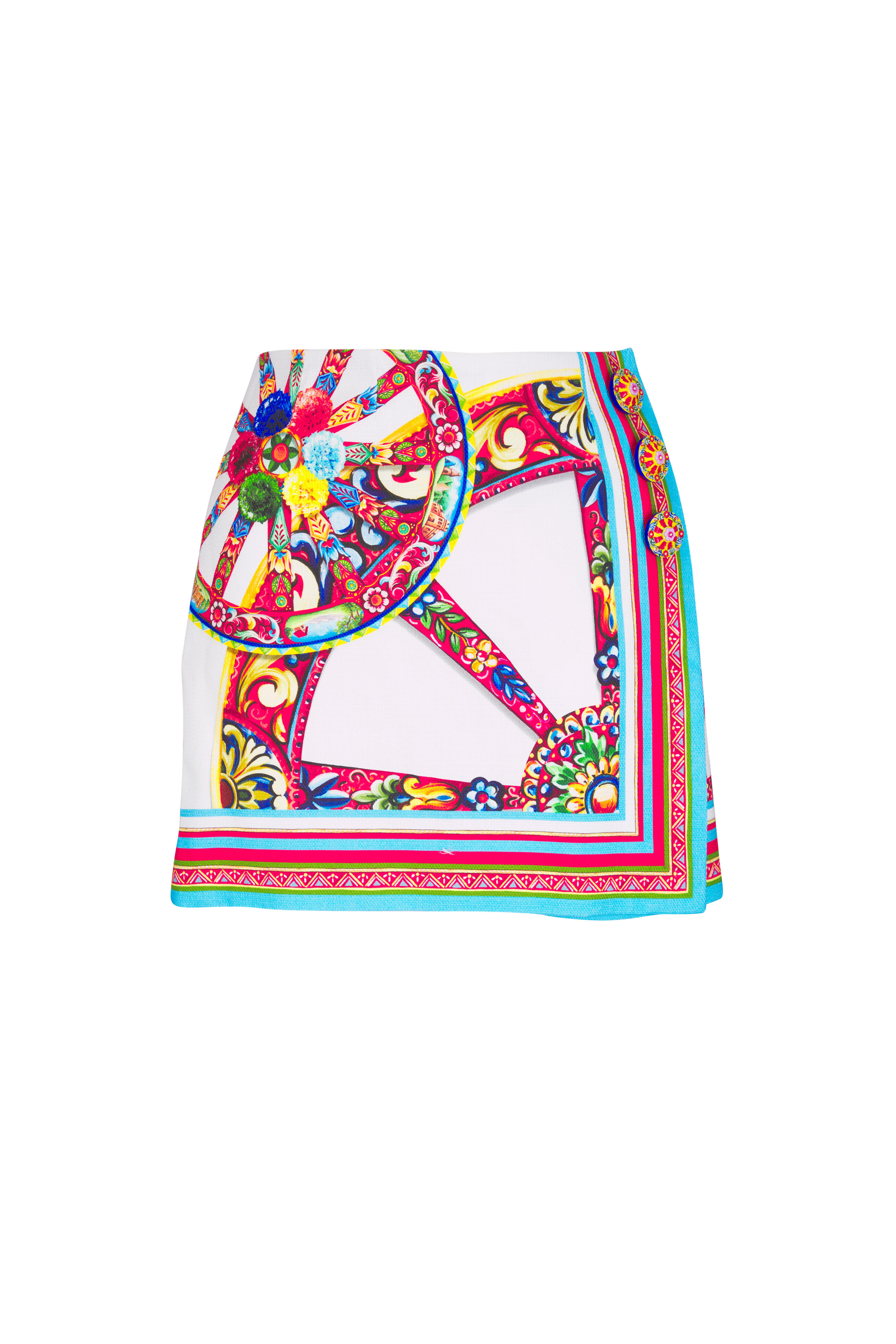 Dolce & Gabbana - Carretto Variante Abbinata Cotton Mini Skirt - view 1