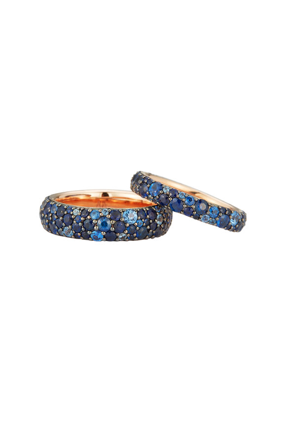 Walters Faith - OC x WF 18K Rose Gold Blue Sapphire Band Ring