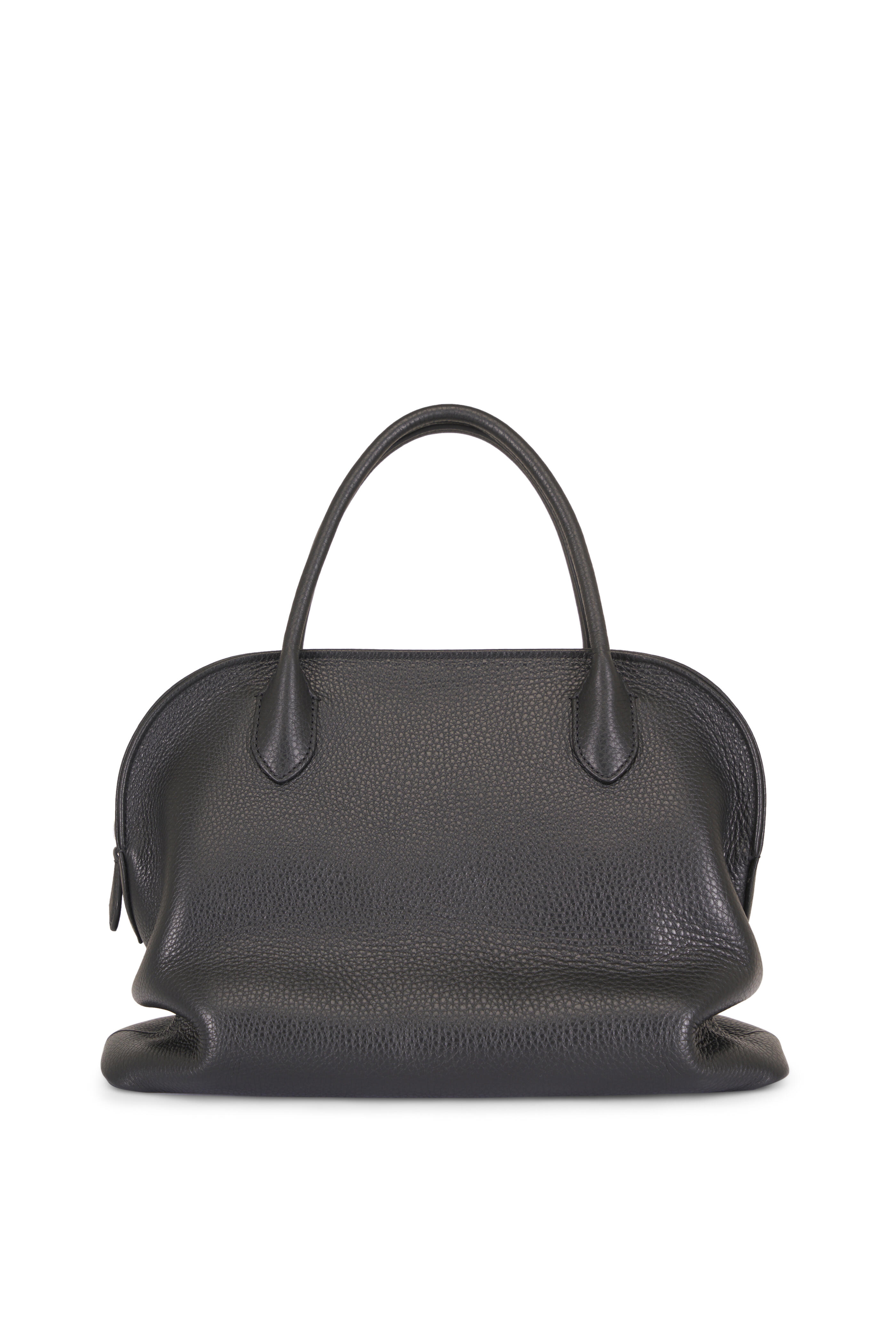 The Row - Nano Agnes 12 Black Grain Leather Shoulder Bag - view 2