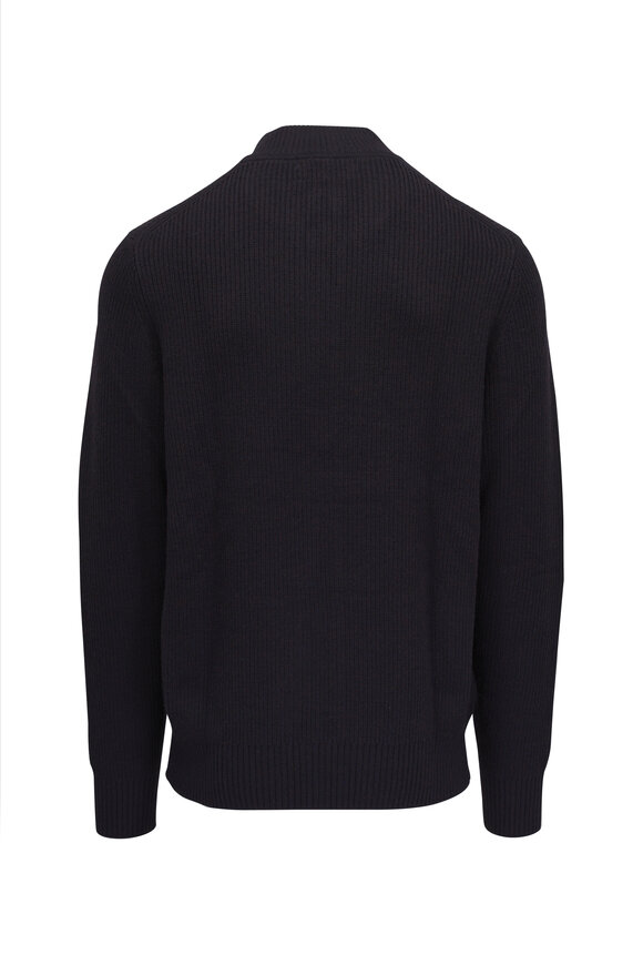 Patrick Assaraf - Black Merino Wool Cardigan