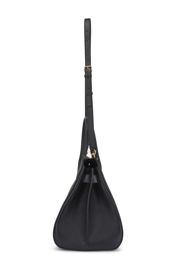 Saint Laurent Large Sac De Jour Black Grained Leather Bag - view 4