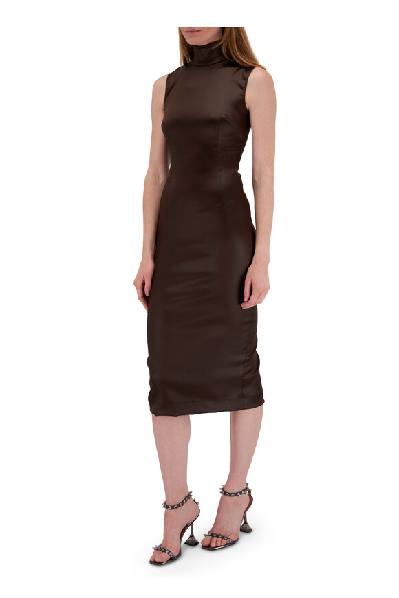 Dolce & Gabbana - Dark Brown Longuette Midi Dress