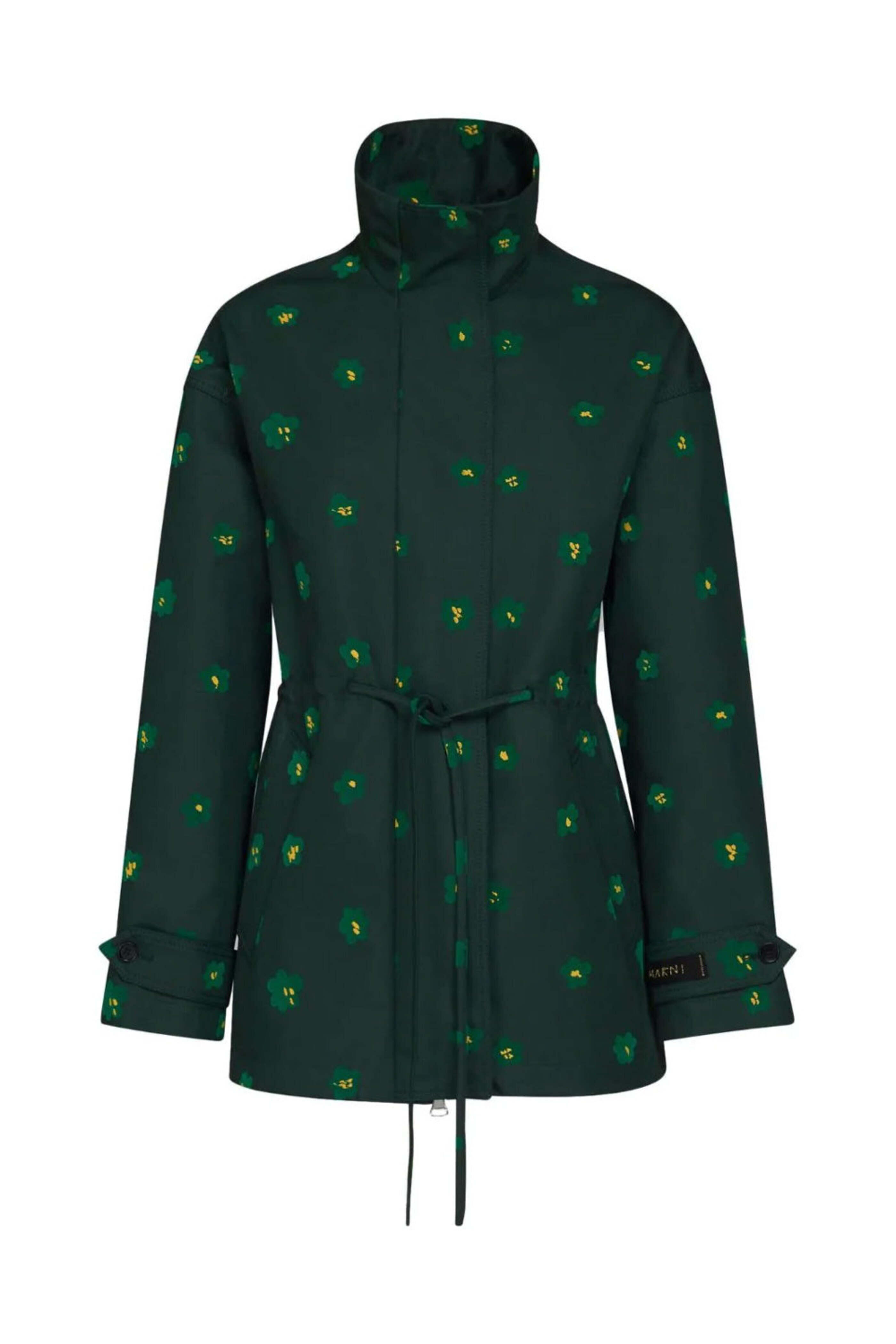 Marni - Green Floral High Neck Jacket
