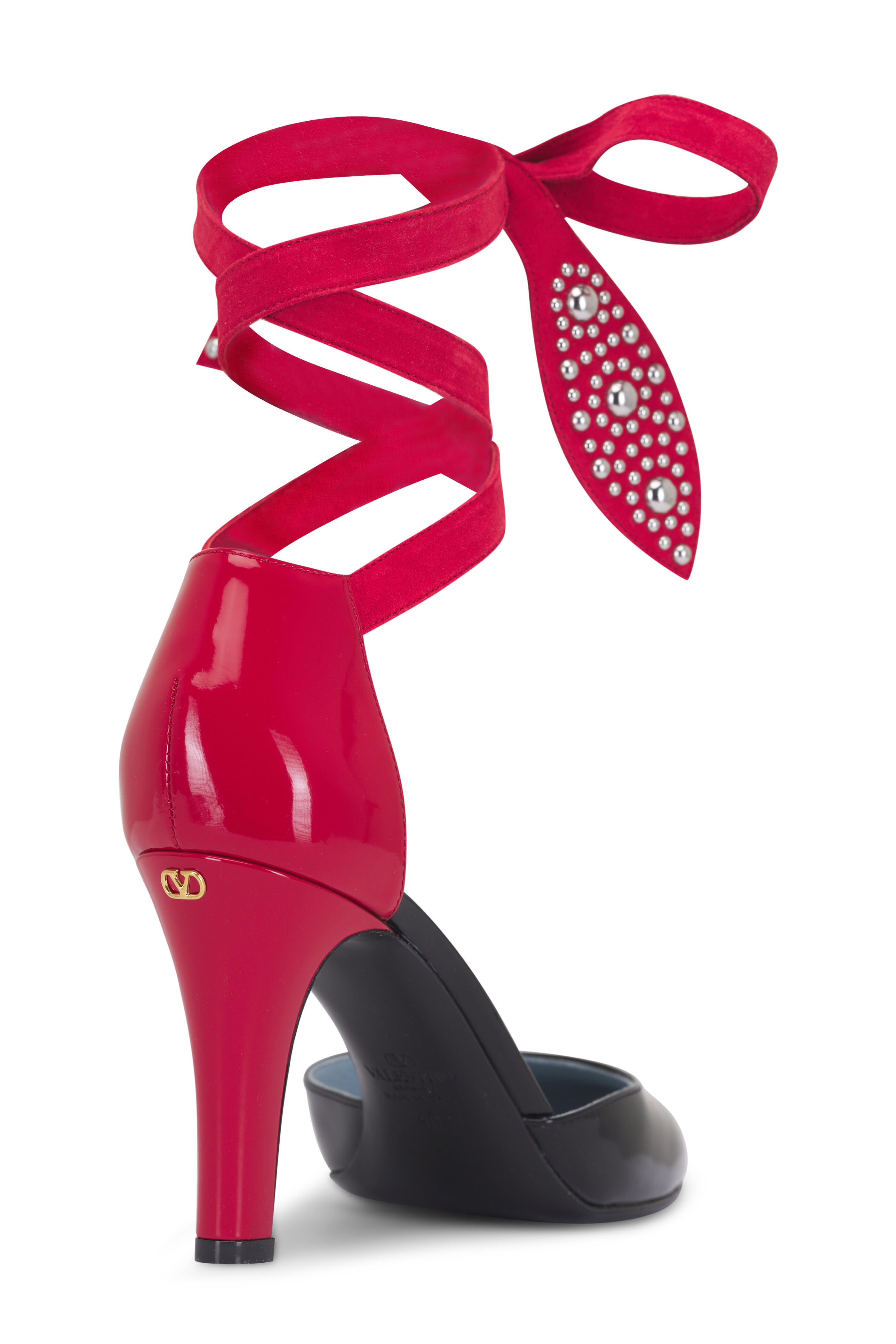 パンプス VALENTINO Valentino Garavani 'Foliefoliage' pumps Valentino Garavani - Foliefoliage Black & Red Ankle Wrap