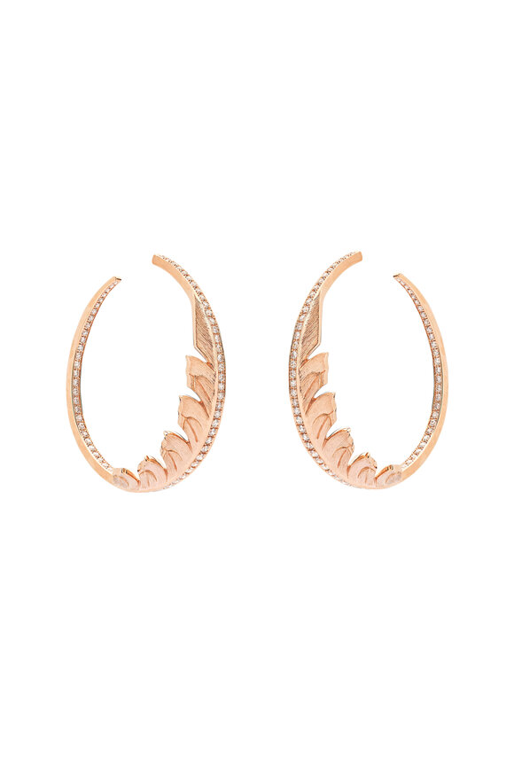 Stephen Webster - 18K Rose Gold Magnipheasant Hoop Earrings