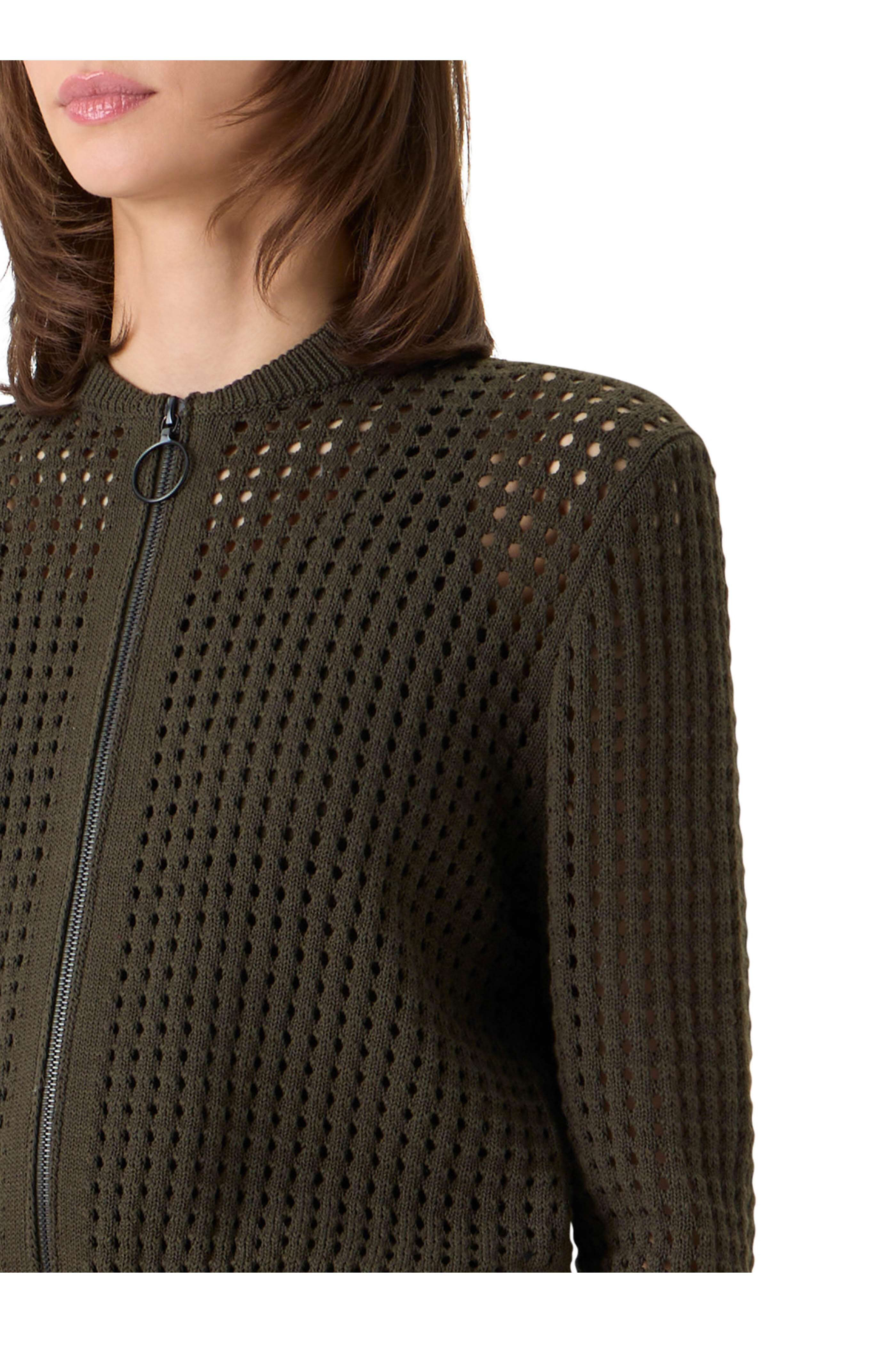 Akris Punto - Knit Chunky Cotton Mesh Bomber Zip - view 4