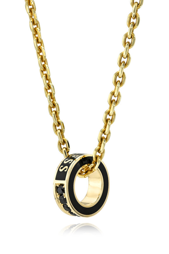 Dru Yellow Gold Diamond Fearless Love Bomb Pendant - view 3