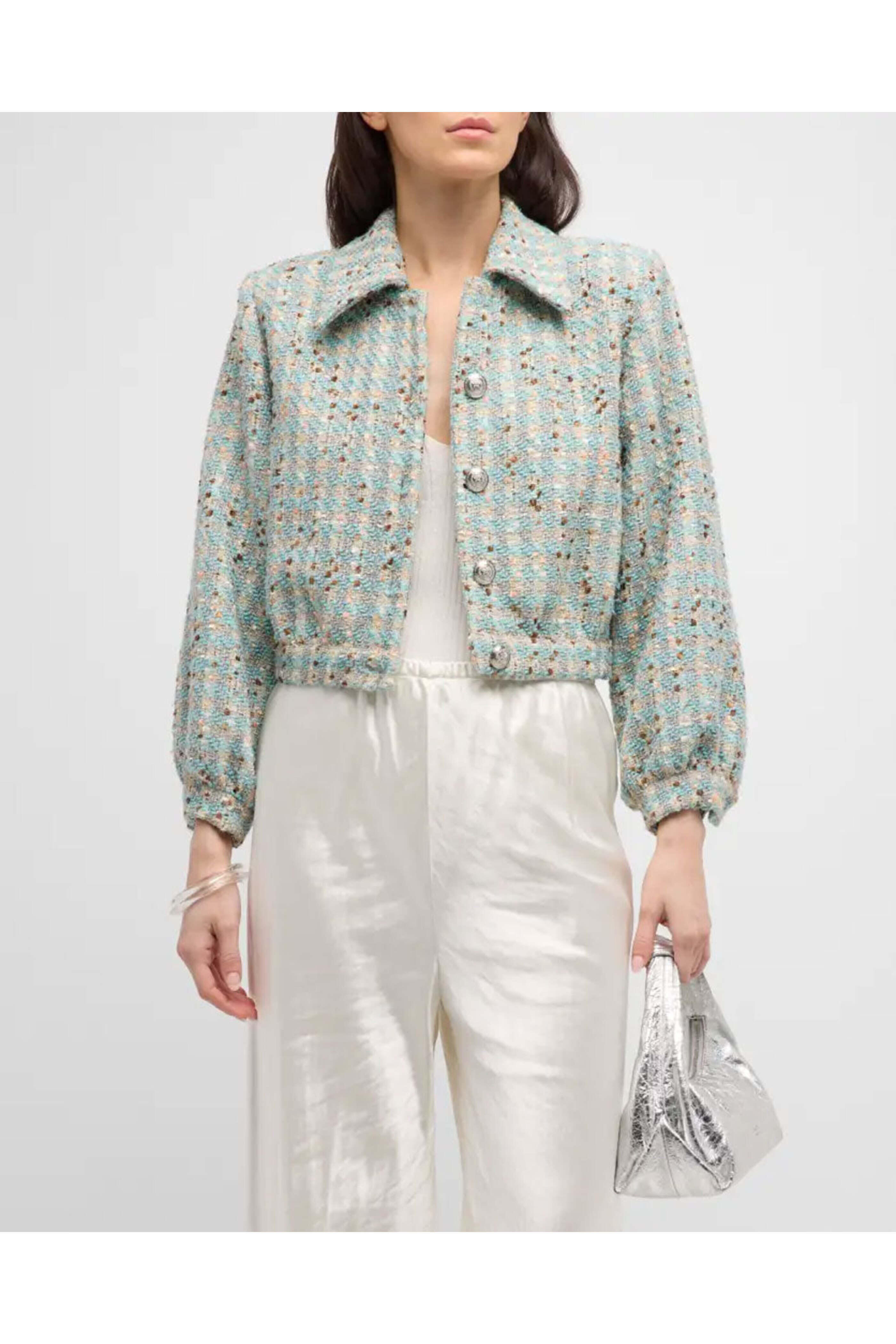 L'Agence - Multi Tweed Bridges Crop Jacket