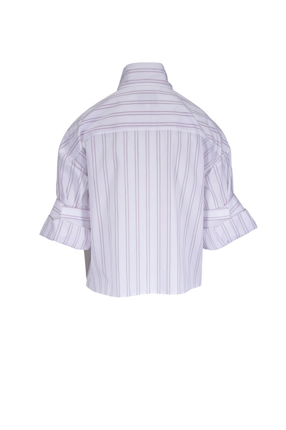 TWP Tie One On Red Stripe Blouse - view 3