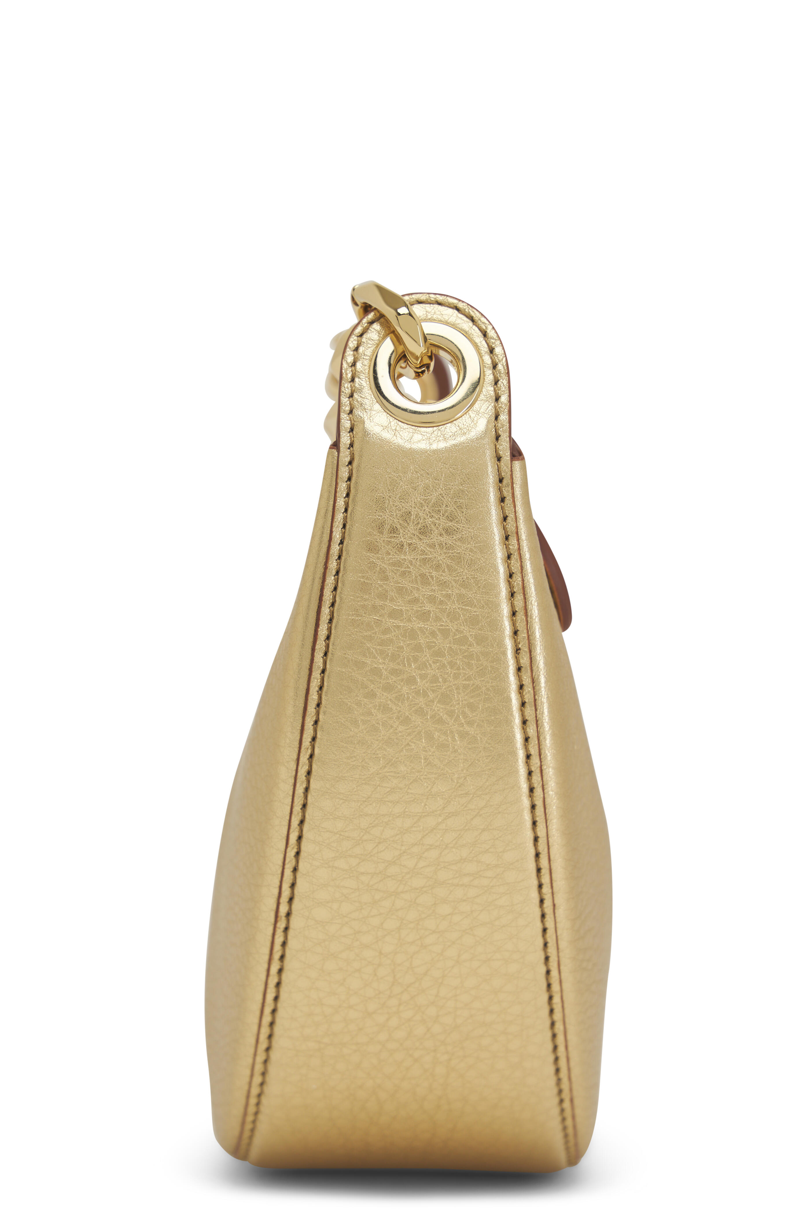 Valentino Garavani - Mini Moon Hobo Gold VLogo Shoulder Bag