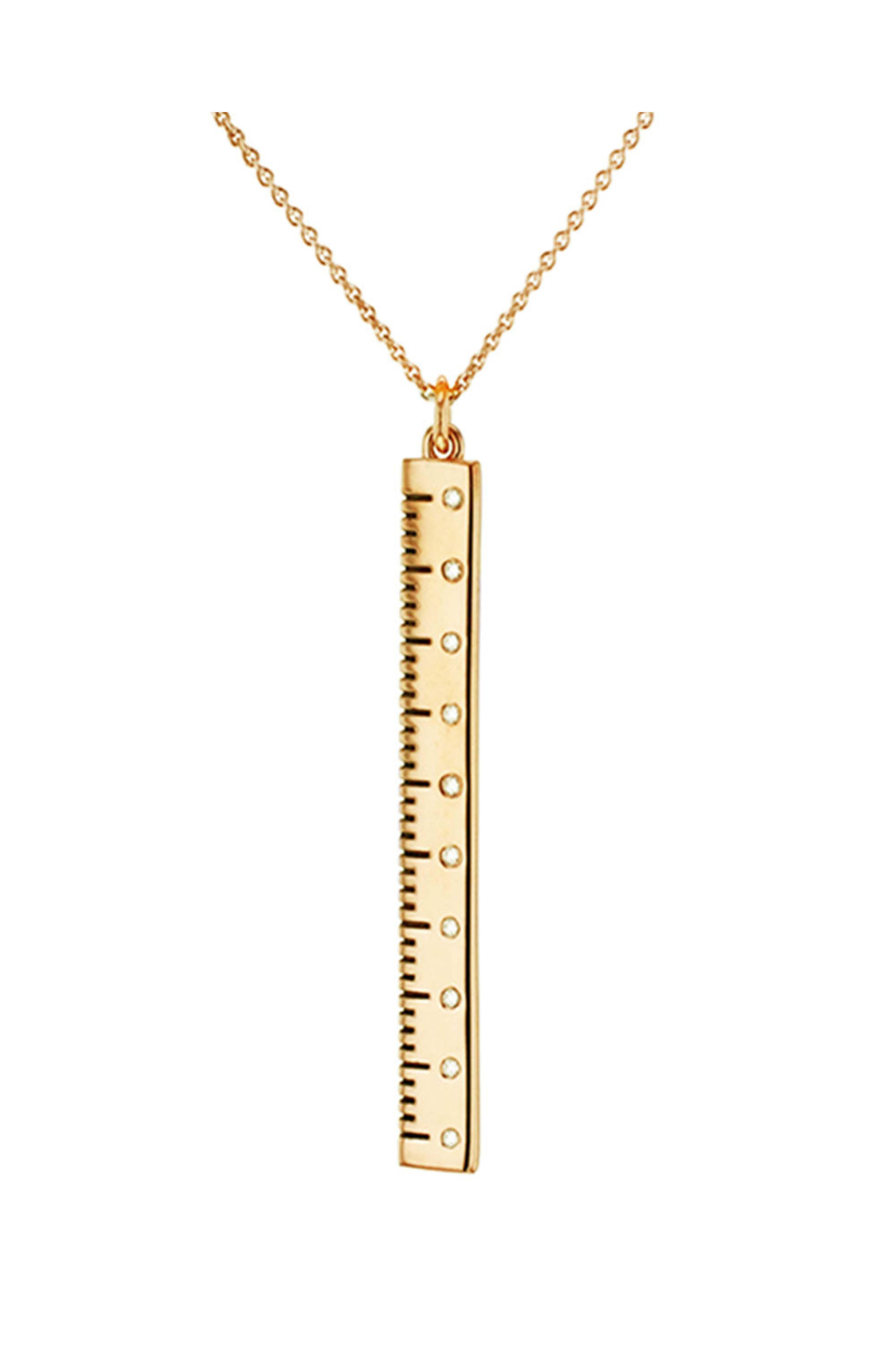 Pavé The Way Jewelry - Break the Rules Ruler Necklace