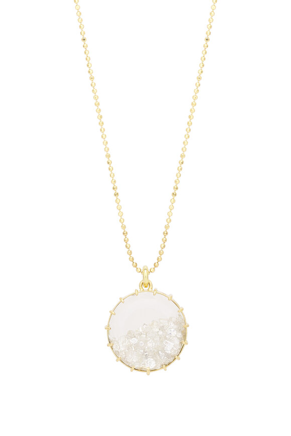 Renee Lewis 18k Yellow Gold Diamond Shake Necklace - view 2