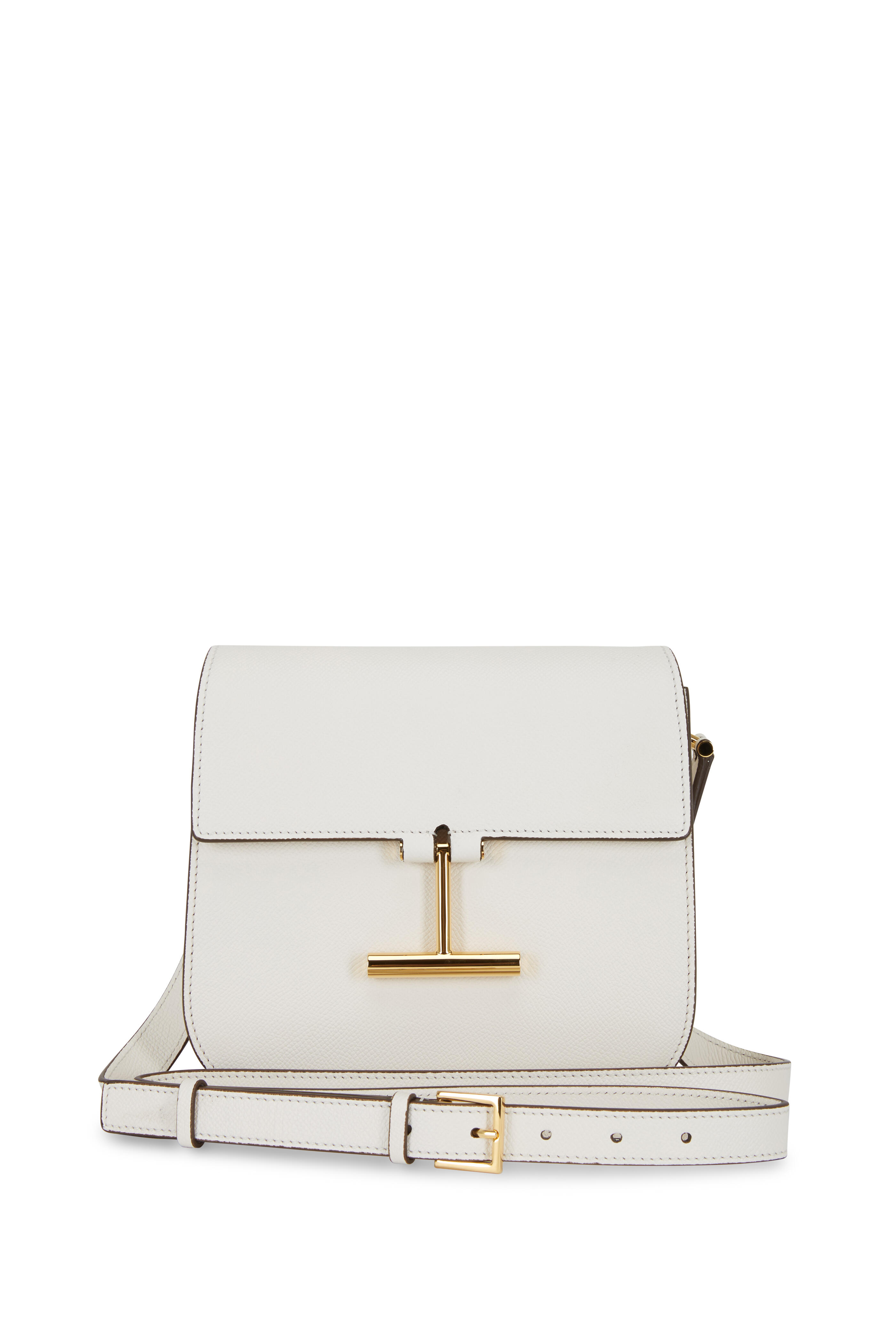 Tom Ford - Tara White Leather T Clasp Mini Crossbody