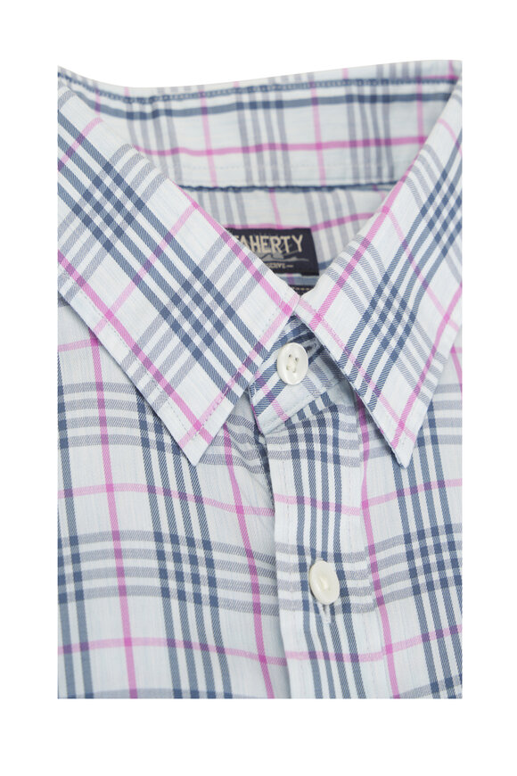 Faherty Brand Movement™ Blue Orchid Plaid Sport Shirt - view 3