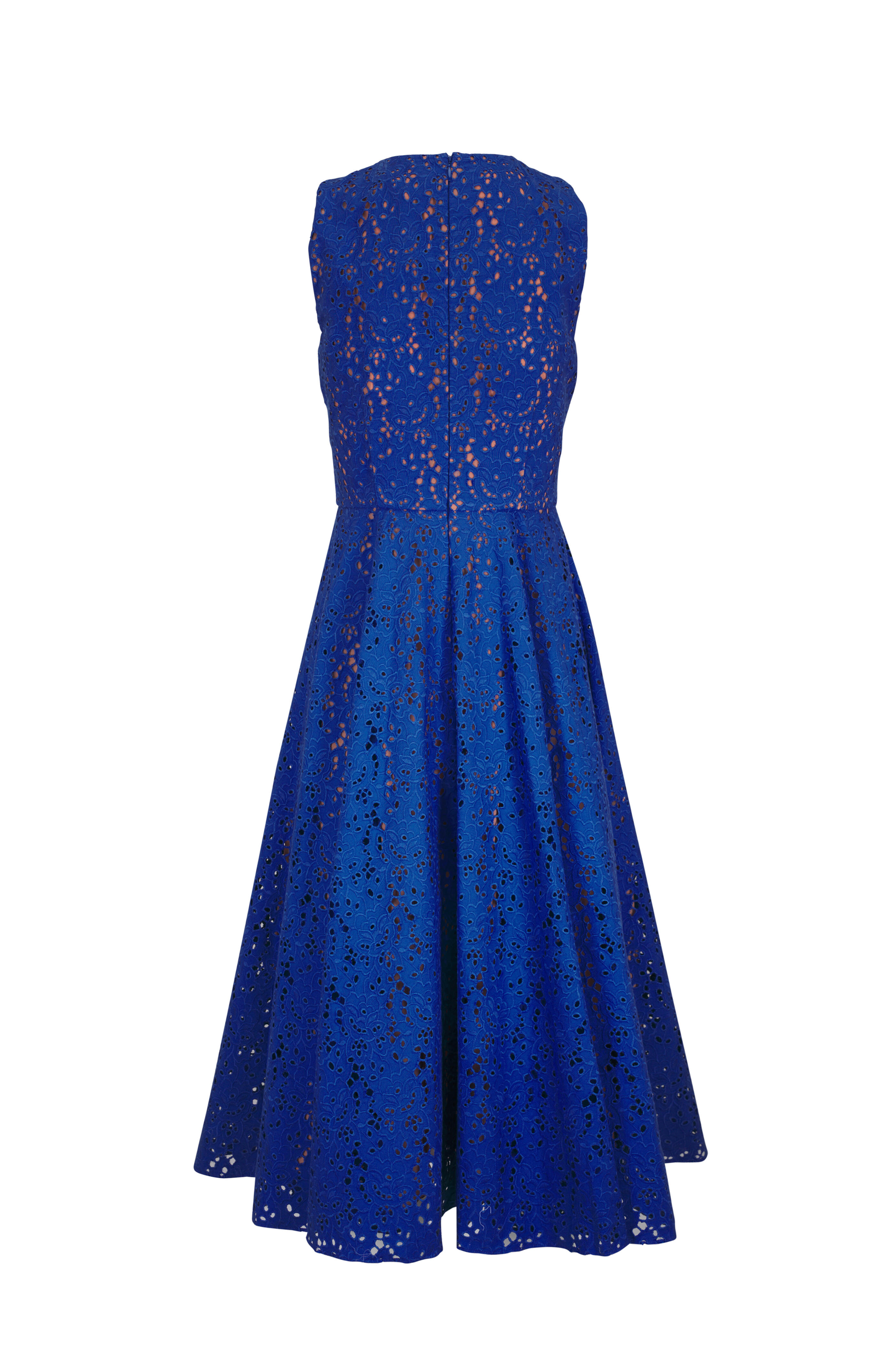 Michael Kors Collection - Ocean Broderie Anglaise Cross Neck Dress