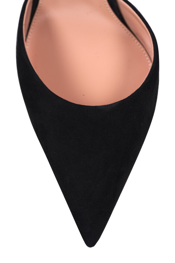 Gianvito Rossi Black Suede Criss-Cross Strap Mule, 85mm - view 6