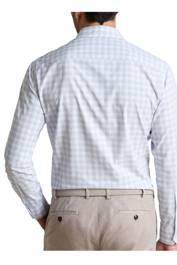 Peter Millar Bechtle Iris Mist Performance Poplin Sport Shirt - view 3