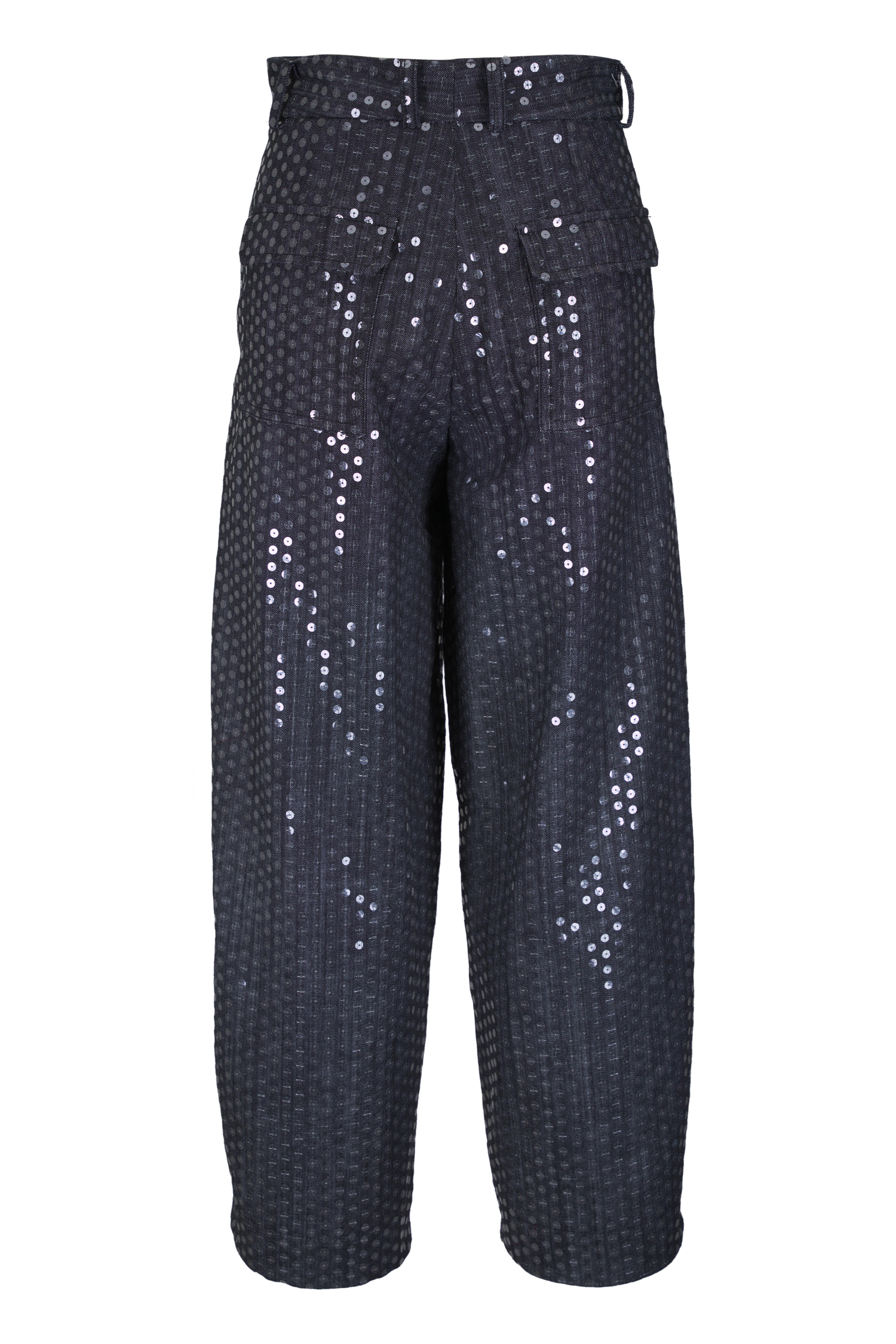 Odeeh - Jet Black Sequins Serge Pant - view 4