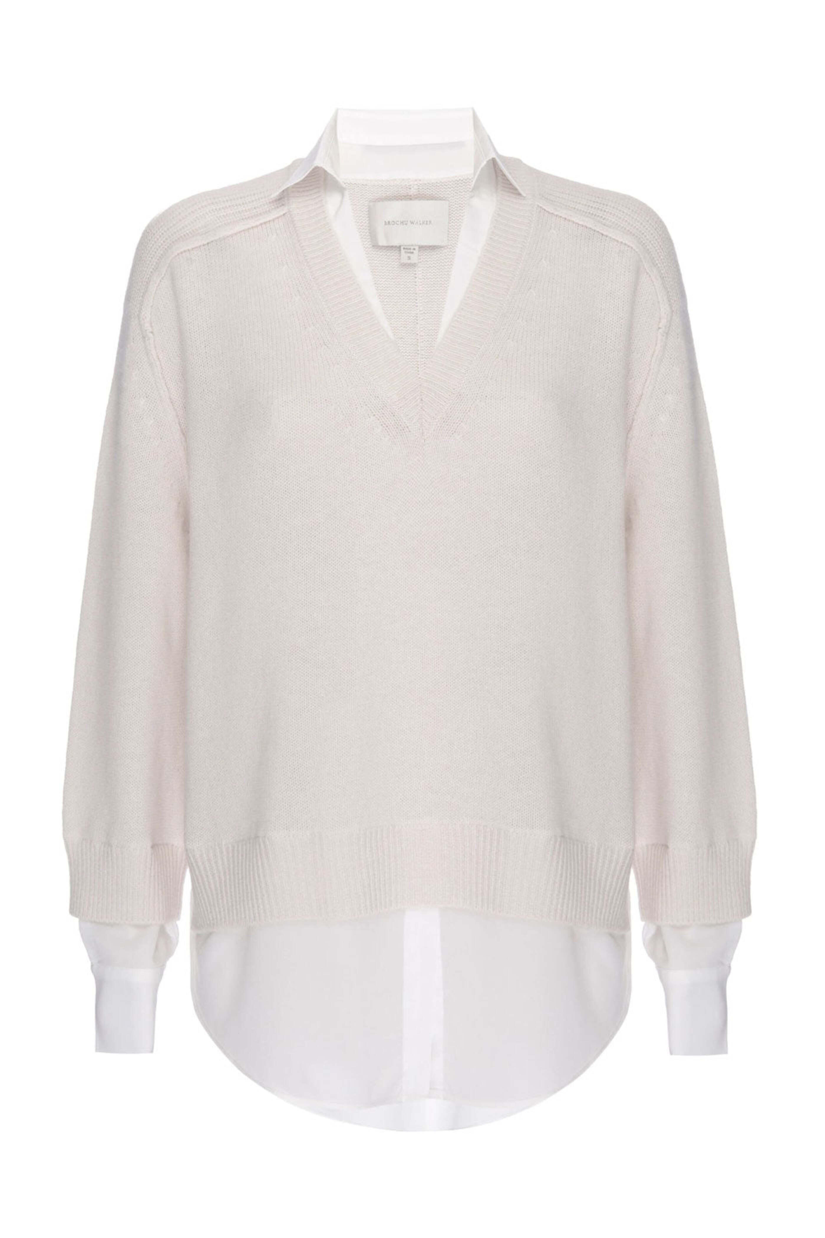 Brochu Walker - Almond and White Layered V Looker