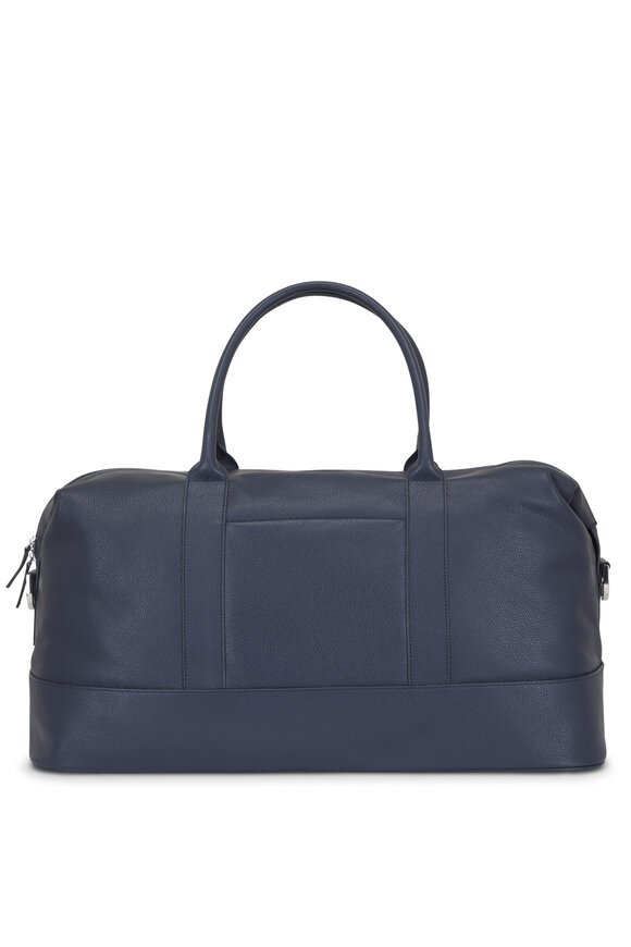 Want Les Essentiels Kelowna Navy Leather Weekender Bag - view 2