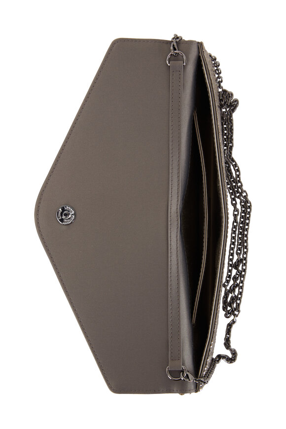 Judith Leiber Couture - Hematite Full Bead Envelope Clutch