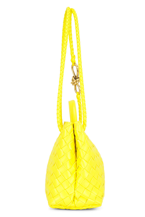 Bottega Veneta Small Andiamo Sulfur Intrecciato Leather Bag - view 9